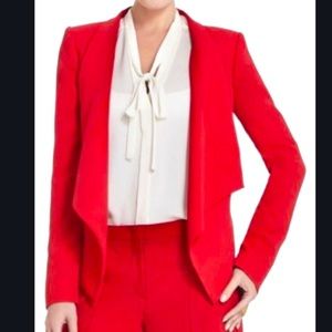 BCBG Abree Open Front Blazer in Rio Red